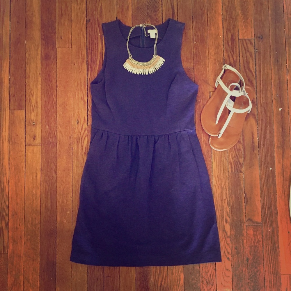 Purple J Crew dress with pockets
